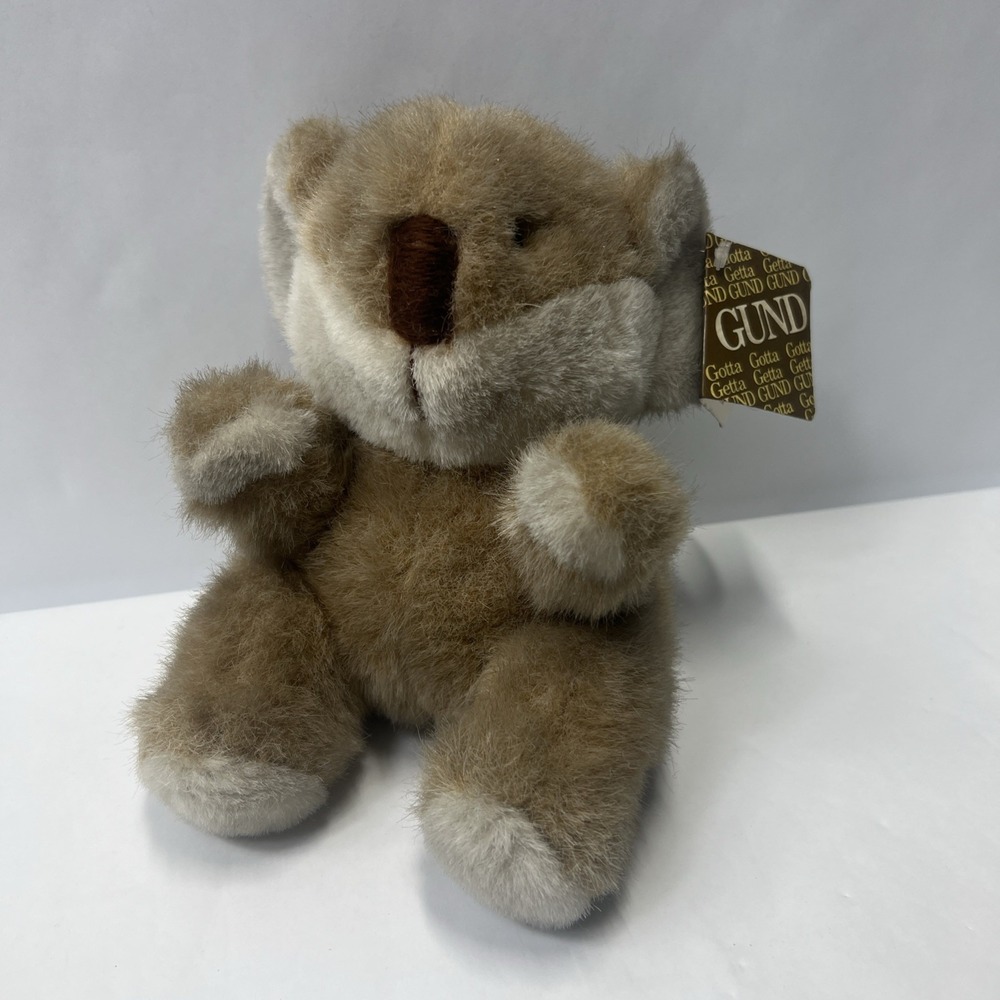 Vintage 7" Sitting GUND Brown Koala Bear Plush. New With Tags. Koalaby #2215.